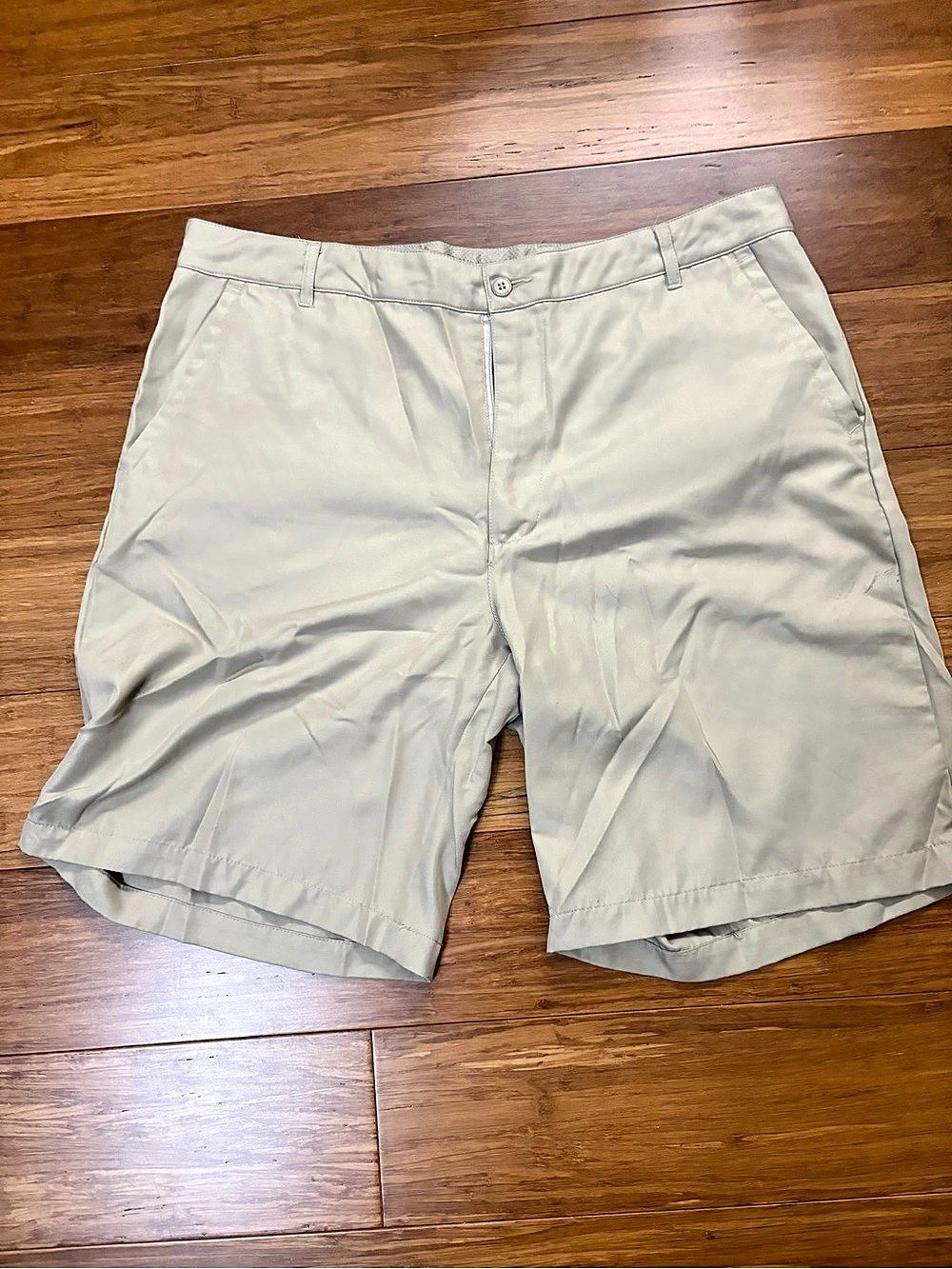 Tourmax Men's Flat Front Shorts Beige Waist 36 ( $45 is for 3 pair of shorts)